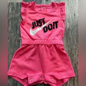 Nike Pink Baby Romper with Just Do It Logo